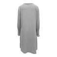 thumbnail image 6 of Oksale Womens Sweater Dress for Fall Casual Crewneck Knit Dresses with Pockets Long Sleeve Mini Dress Slouchy Comfy Bodycon Outfits 2025 Gray S, 6 of 8