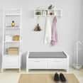 thumbnail image 7 of Haotian FSR74-W,Hallway Storage Bench with Two Drawers and Padded Seat Cushion, 7 of 7