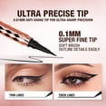 thumbnail image 3 of O.TW O.O-delineador de ojos líquido, resistente al agua, a prueba de manchas, secado rápido, 12 horas de uso, delineador negro ultrafino para flechas （Eyeliner 3, 3 of 5