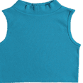 thumbnail image 1 of LYMAYTER Women's Sleeveless Mock Turtle Neck Tank Crop Top Casual Ribbed Mock Turtleneck Shirts, 1 of 8