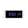 thumbnail image 1 of Reloj Despertador LED, TermóMetro, Reloj De Pared Digital Con Segundos Para Personas Mayores, Adultos Con SueñO Profundo, Palabras Azules, 1 of 5