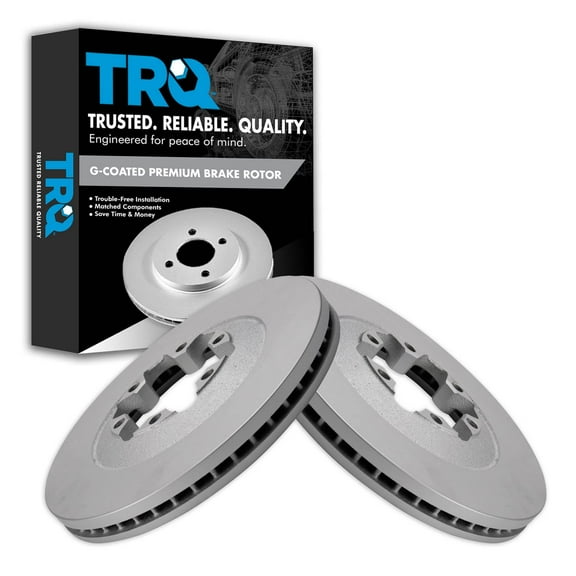 TRQ Front Brake Rotors Set Vented Premium G-Coated Fits Select 2009-2012 Chevrolet Colorado GMC Canyon
