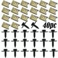 thumbnail image 7 of 40Pcs Auto Chassis Engine Guard Metal Nut/Screw Washers U-shape Fastener Clip Car Fender Bumper Cross Head Screws For BMW, 7 of 7