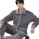 thumbnail image 2 of Pijama tipo cárdigan de manga larga, pijama de invierno para hombre, pijama de vellón coral, ropa de hogar de franela gruesa, 2 of 6