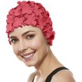 thumbnail image 3 of Bonnet de Bain à Pétale Floral pour Femmes – Style Rétro Vintage Bonnet de Bain pour Cheveux Longs et Courts, 3 of 3