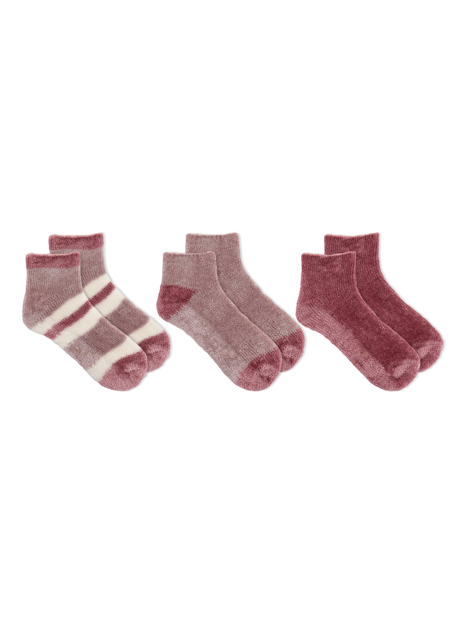Dr.Scholl's Women's Lavender Infused Low Cut Gripper Spa Socks, 3 Pack