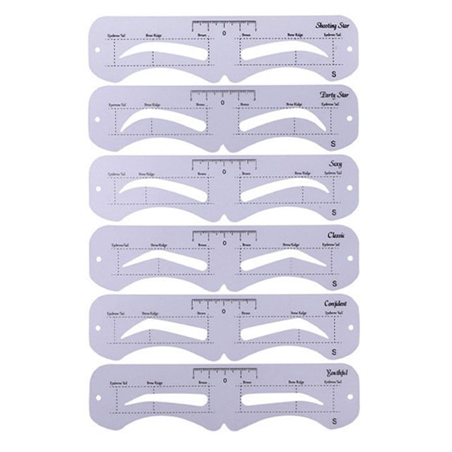 1 Set Eyebrow Stencil with Rope Reusable Brow Shaper Drawing Card DIY Women Eyebrow Mapping Guide Shaping Template Tools