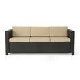 thumbnail image 5 of Noble House Puerta Outdoor 3 Seater SofaBrown w/ Beige Cushions, 5 of 7