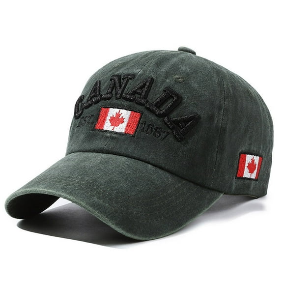 TIANZEN Canada Baseball Cap Canada Day Embroidered Maple Leaf Flag Adjustable Hat Hat Organizer for Baseball Caps Shelf Hat Curving Band