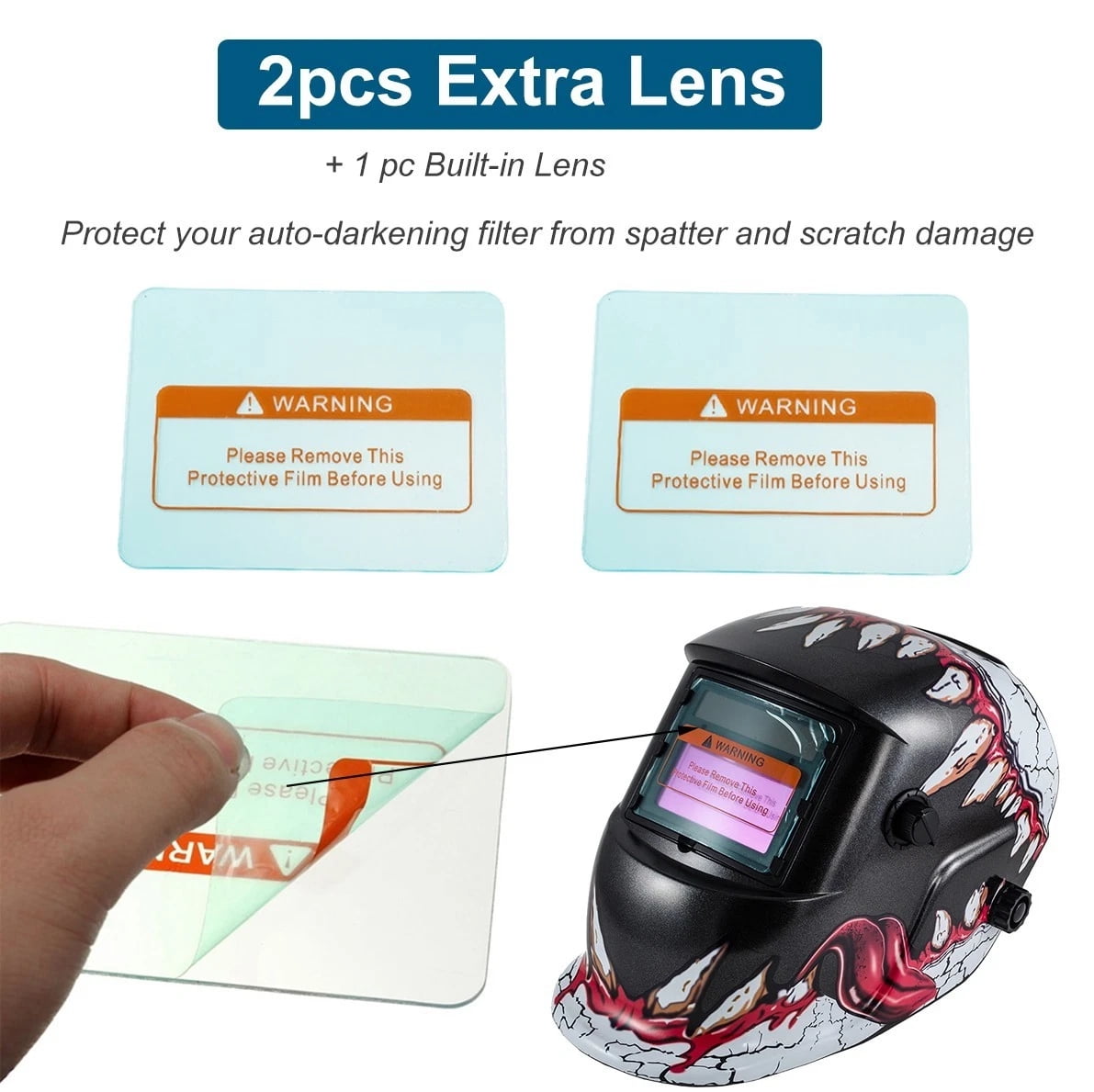 iMeshbean Solar Auto Darkening Welding Helmet Arc Tig Mig Welder Mask Hood Grinding Helmet w/ Bag