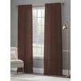 thumbnail image 4 of Brown Pure Color Sheer Curtains 96 Inch Length 2 Panels Set Window Treatments, Aesthetics Contemporary Luxury Rod Pocket Semi Curtains for Living Room/Bedroom/Kitchen Décor, 104"W x 96"L, 4 of 7