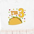 thumbnail image 4 of Inktastic I'm Three Taco Birthday Party Girls Toddler Dress, 4 of 5