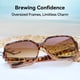thumbnail image 2 of Gafas de sol Dollger Oversized Square con protección 100% UV, 2 of 7