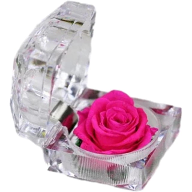 ZOUSSIQI Ring Box Jewelry Case Storage Box Ring Holder for Valentines Engagement Birthday, Rose Red CA919-30072