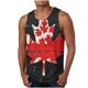 thumbnail image 1 of Hombres Hojas de Arce Impresión Gimnasio Hogar Usar Pijamas Color Algodón Color Sólido Cuello Redondo Camiseta, 1 of 4