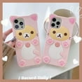 thumbnail image 2 of 3D Cute Cartoon Bear Phone Case for iPhone 8 Plus - Fashionable and Stylish - Funny Pink Bear Design - Soft TPU Protective Case - Kawaii Silicone Cover for Women, Girls, and Kids, 2 of 15