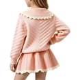 thumbnail image 6 of Kezqiaxn Travel Sets for Girls Fall Outfits Collared Knit Top and Skirt 2 Piece Matching Set Trendy Clothes Size 1-8, 6 of 6