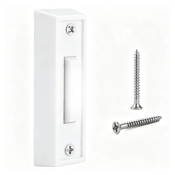 GJX Lighted Doorbell Button, Wired Door Bell Push Button Replacement Door Bell Push Buttons Led Door Chime Wall Mounted Doorbell Switch Garage Doorbell Button (White Light)