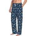 thumbnail image 2 of Uemuo Sea Turtle Pattern Men's Wide Leg Palazzo Lounge Pants with Pockets Light Weight Loose Comfy Casual Pajama Pants-Large, 2 of 9