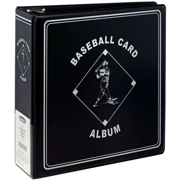3 Ring Baseball Card Album (Black)