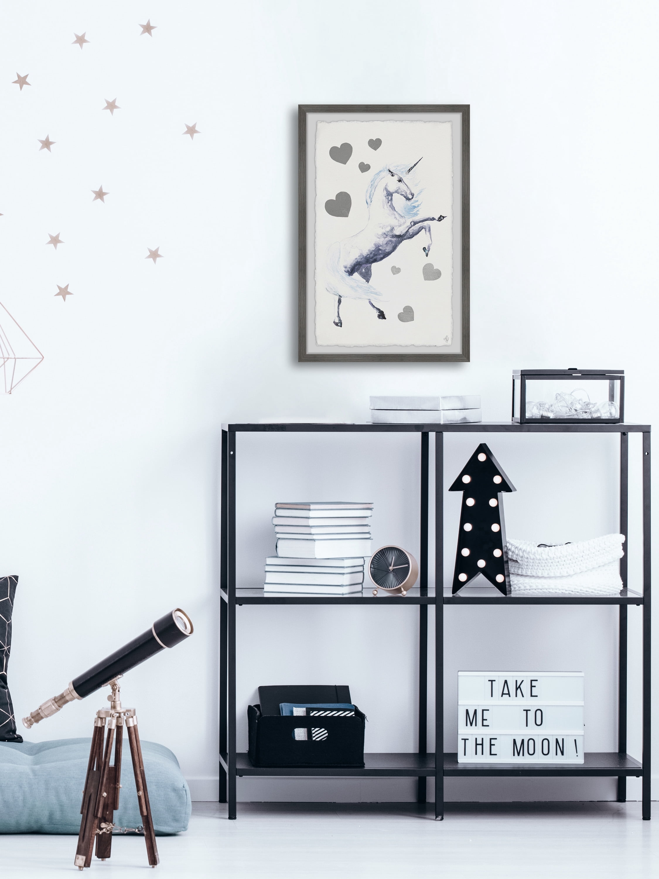 Marmont Hill Lovely Unicorn Framed Wall Art