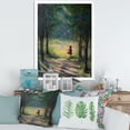 thumbnail image 3 of Designart 'Little Red Kid Riding Hood In The Woods' Traditional Framed Art Print, 3 of 4
