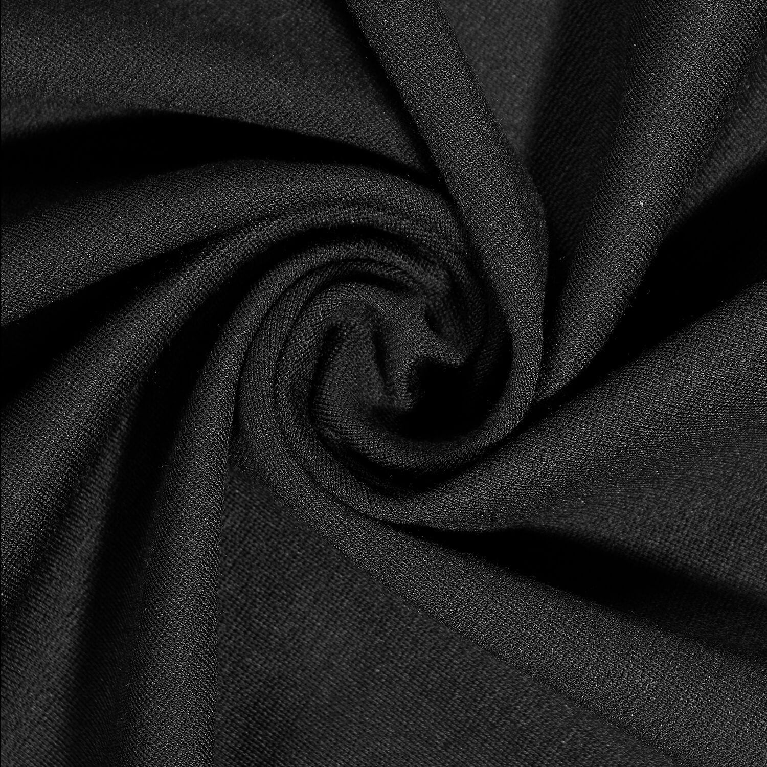 Black Heavyweight Rayon Spandex Jersey Knit Fabric