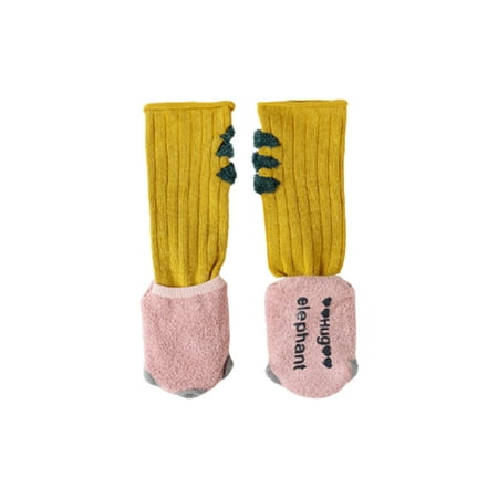 

LEAQU 2 Pairs Newborn Baby Autumn Winter Cotton Knee High Thicken Long Tube Warm Socks