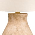 thumbnail image 2 of Gov 27 Inch Table Lamp, Beige Drum Shade, Vase Shaped Body, Oak Brown, 2 of 4