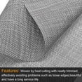 thumbnail image 5 of Uxcell Place Mats, 450x300mm Table Mats Pack of 2 Washable Woven Placemat Gray, 5 of 6