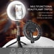 thumbnail image 2 of Trípode de aleación de aluminio con luz anular de 6 pulgadas - 3 efectos de iluminación, 9 niveles de brillo, plegable y portátil para selfies, fotos en grupo, transmisiones en vivo y maquillaje, 2 of 6