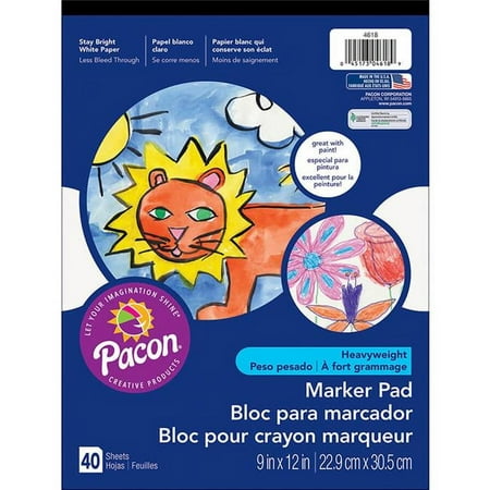 UPC: 0194629036783 | Pacon PAC4618-6 9 x 12 in. Watercolor & Marker Pad – 6 Each