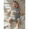 thumbnail image 3 of Argulvti Toddler Boy Summer Clothes Contrast Color Stripe Sleeveless Tank Tops and Shorts 2 Piece Set, 3 of 7