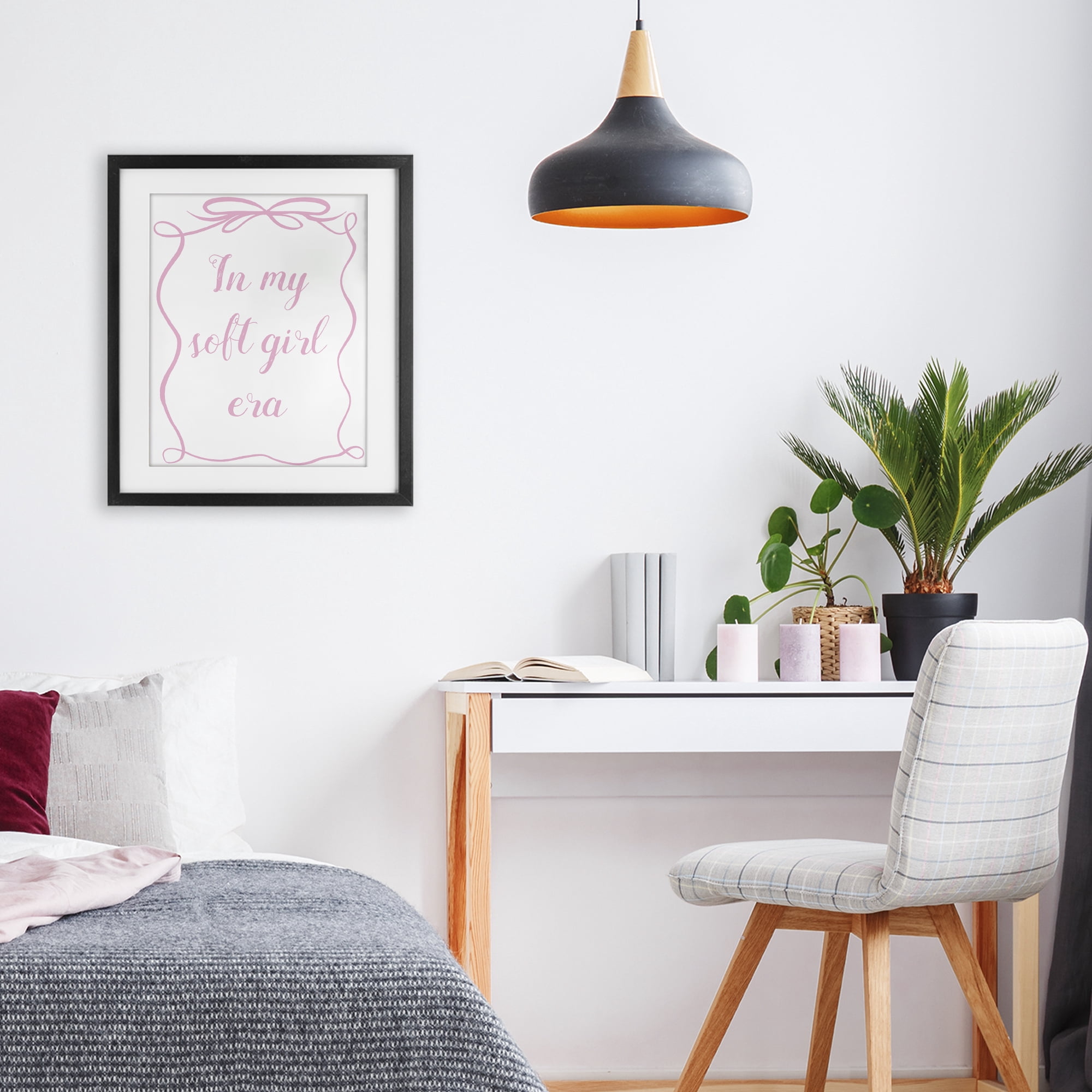 Stupell Industries In My Soft Girl Era Black Framed Print Under Glass, design by Lucille Price