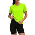 thumbnail image 6 of FchengtaiS Women's Short Sleeve Workout Shirts UPF 50+ Sun Protection Quick Dry Athletic Tops Hiking Running Gym Tee, 6 of 6