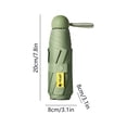 thumbnail image 3 of UPF50+ Mini Travel Sun Umbrella Compact Folding Pocket Size Waterproof and Windproof UV Protection for Sun and Rain Green, 3 of 6