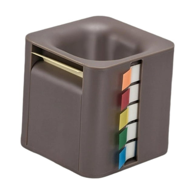 5 en 1 Sticky Note Dipser Dispenser Sticky Note Rolls Almacenamiento multifuncional Marrón