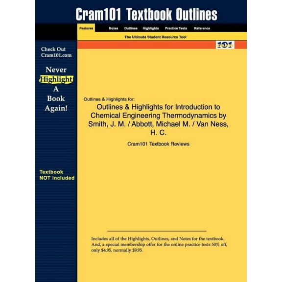 Outlines & Highlights for Introduction to Chemical Engineering Thermodynamics by J.M. Smith (Paperback)