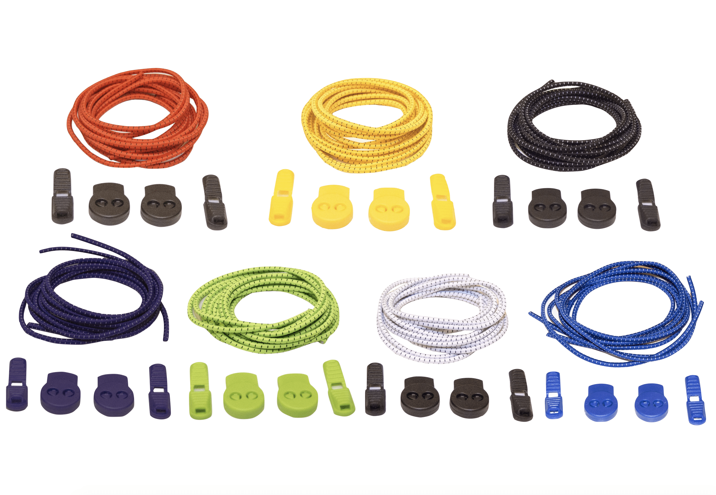 No Tie Elastic Shoelaces - 7 Pairs Stretch in 7 Colors - 39' Laces with Easy Lock System - Great for Adults & Kids - Fits Casual, Fitness, Running, Walking, Hiking, Comfort & Athletic Shoes
