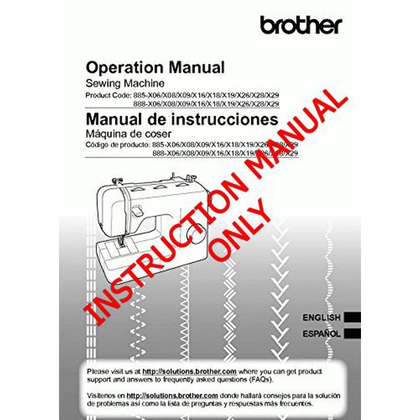 Brother Lx2763 Sewing Machine Owners Instruction Manual Paperback Walmart Com