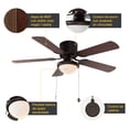 thumbnail image 4 of Ventilador de Techo 42" Café Oscuro 60W 5 Aspas Reversible LámparaYa 71626-9, 4 of 8