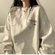 thumbnail image 4 of Sudaderas con capucha de manga larga para mujer, suéter holgado informal con estampado de letras, jerséis de gran tamaño, sudadera Harajuku, Ins, 4 of 4
