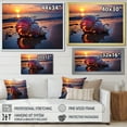 thumbnail image 4 of Designart "Sunset Shoreline Treasures Revealed V" Coastal Framed Wall Art - Coastal Yellow Coastal Beach Entryway Framed Wall Art Print, 4 of 6