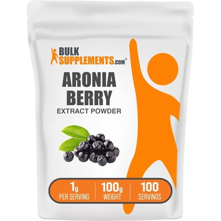 BulkSupplements Aronia Extract Powder - 1g per Serving - 100 Grams (3.5 oz) - 100 Servings