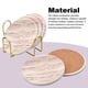 thumbnail image 5 of Bebida Portavasos con Soporte, 6uds 4 - Corcho Base Posavasos para Bebidas, Arenisca Estilo para Tipos de Tazas, Hogar Decoración, Madera Mesa (Marrón), 5 of 6