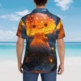 thumbnail image 4 of Fotbe Glowing Mushroom In Forest Camisa Hawaiana para Hombre Unisex – Camisa Casual de Verano con Botones de Manga Corta de Algodón y Lino,Medium, 4 of 7