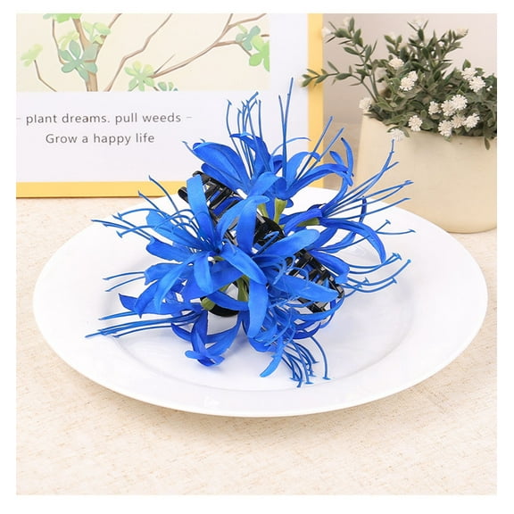 Large Flower Hair Clip-2-Pack Elegant Simulated Floral Side Clips for Women Strong-Grip Teeth for Parties,Weddings & Daily Wear Hair Accessories Gift for Her