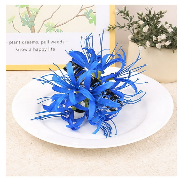 Pince à Cheveux Fleur Simulée Grande Pince Carte Photo Pince Latérale Fleur