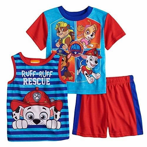 Paw Patrol Ruff Ruff Rescue 3-Piece Pajama Shorts Set (Size 2T)