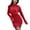 A-Red162, variant on XIAONU Women's Ruched Long Sleeve Mini Dress Elegant Party Evening Night Bodycon Dress